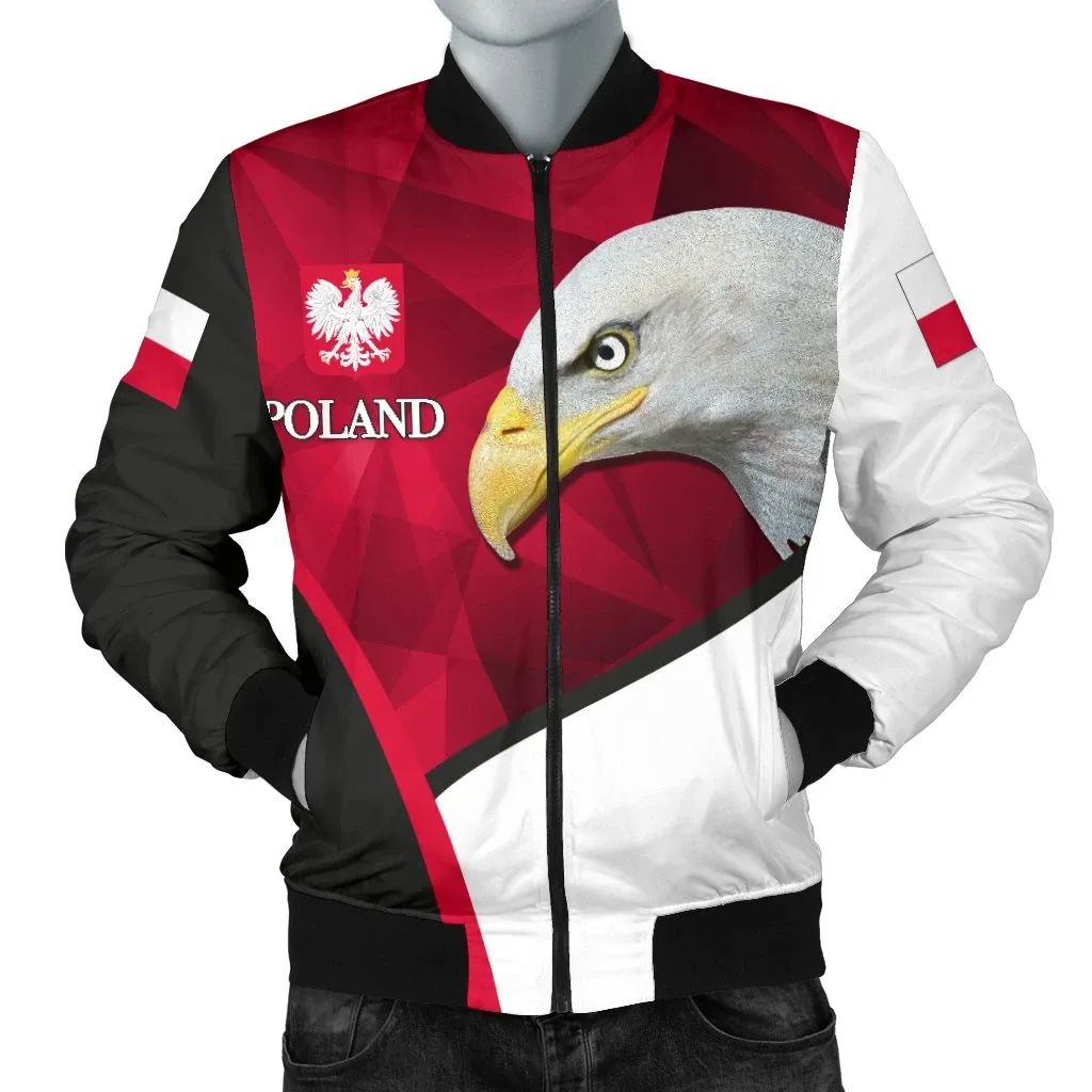 Poland Men Bomber Jacket White Eagle Version RLT7 - Wonder Print Shop