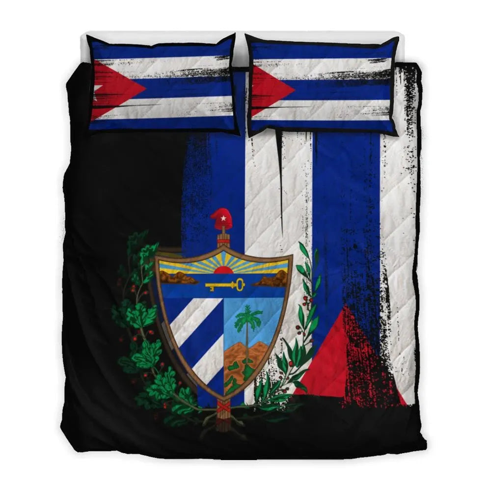 Cuba Flag Quilt Bed Set Flag Style RLT13 - Wonder Print Shop