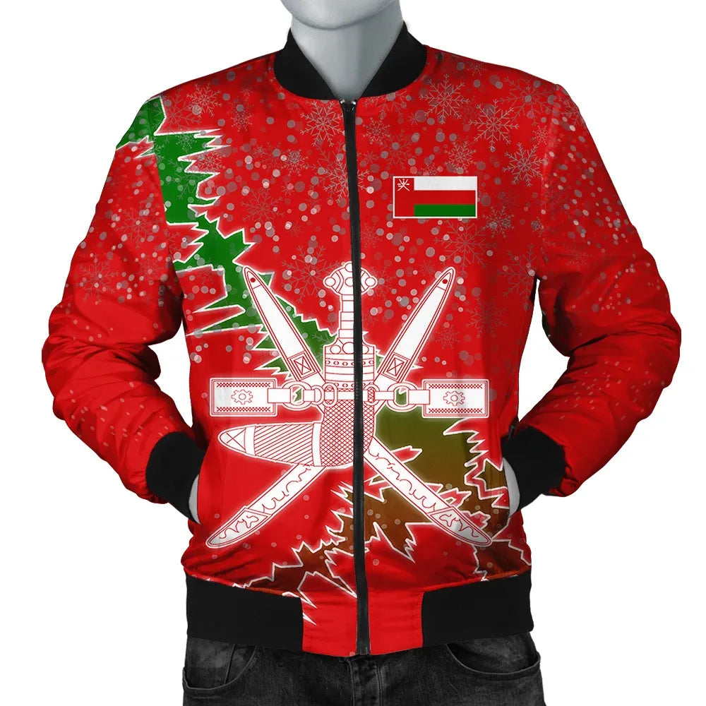 Oman Christmas Coat Of Arms Men Bomber Jacket X Style RLT13 - Wonder Print Shop