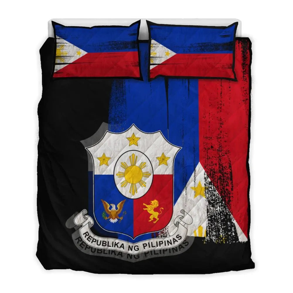 Philippines Flag Quilt Bed Set Flag Style4 RLT6 - Wonder Print Shop