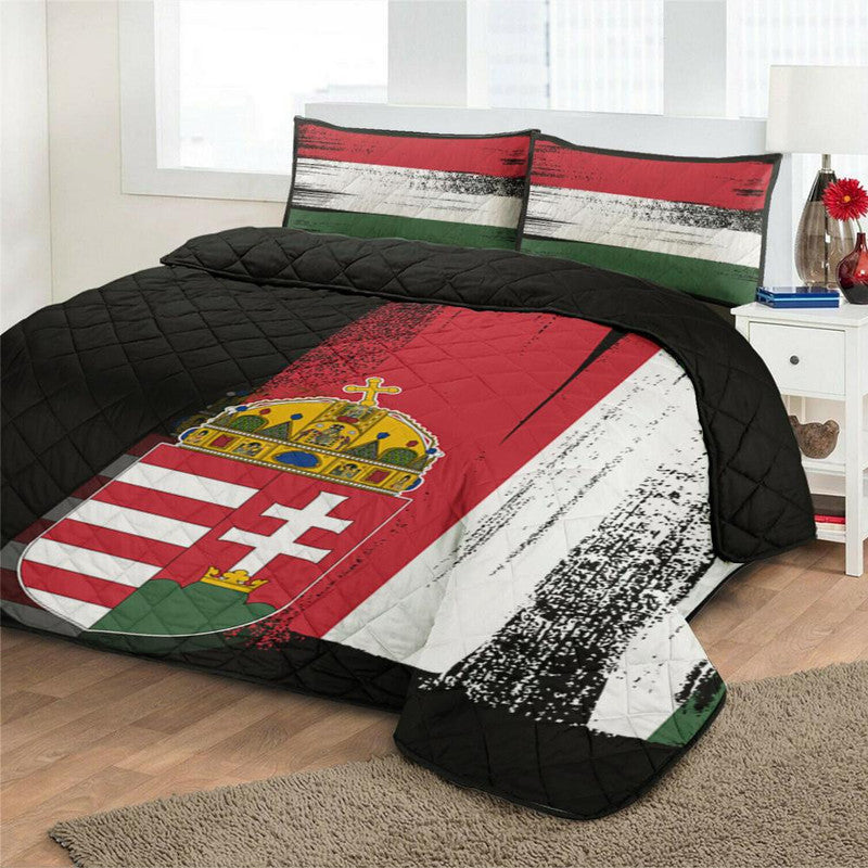 Hungary Flag Quilt Bed Set Flag Style RLT8 - Wonder Print Shop