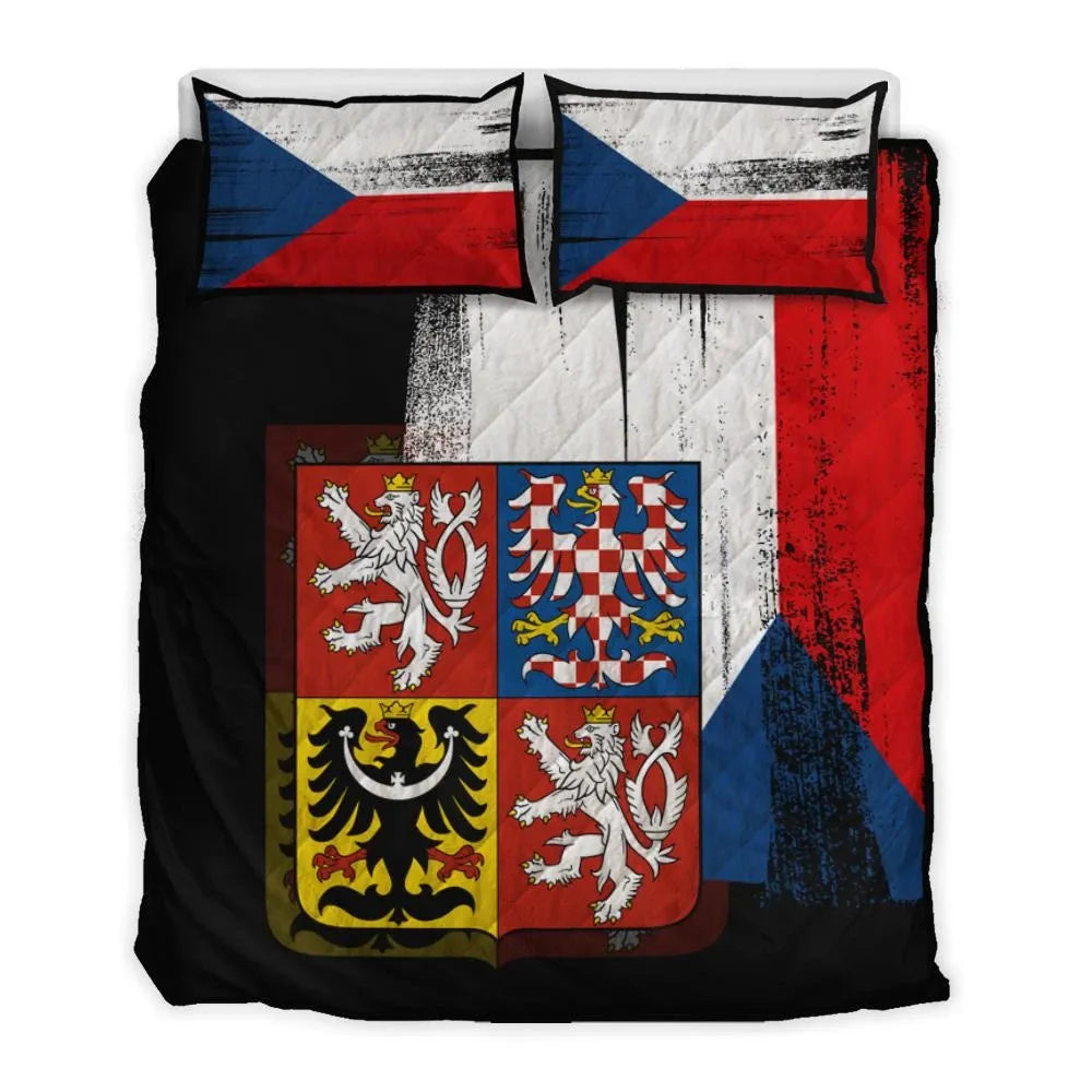 Czech Republic Flag Quilt Bed Set Flag Style4 RLT13 - Wonder Print Shop