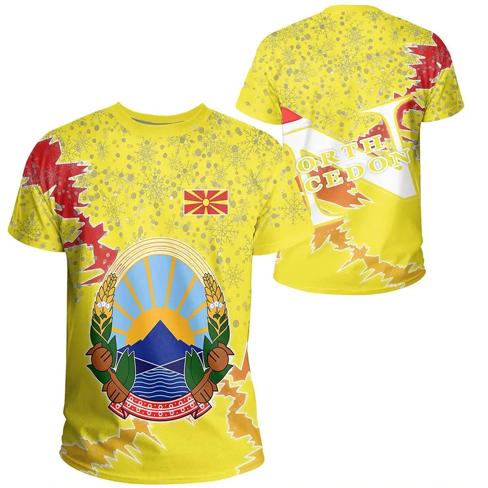 north-macedonia-christmas-coat-of-arms-t-shirt-x-style