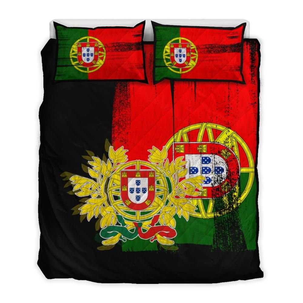 Portugal Flag Quilt Bed Set Flag Style RLT7 - Wonder Print Shop