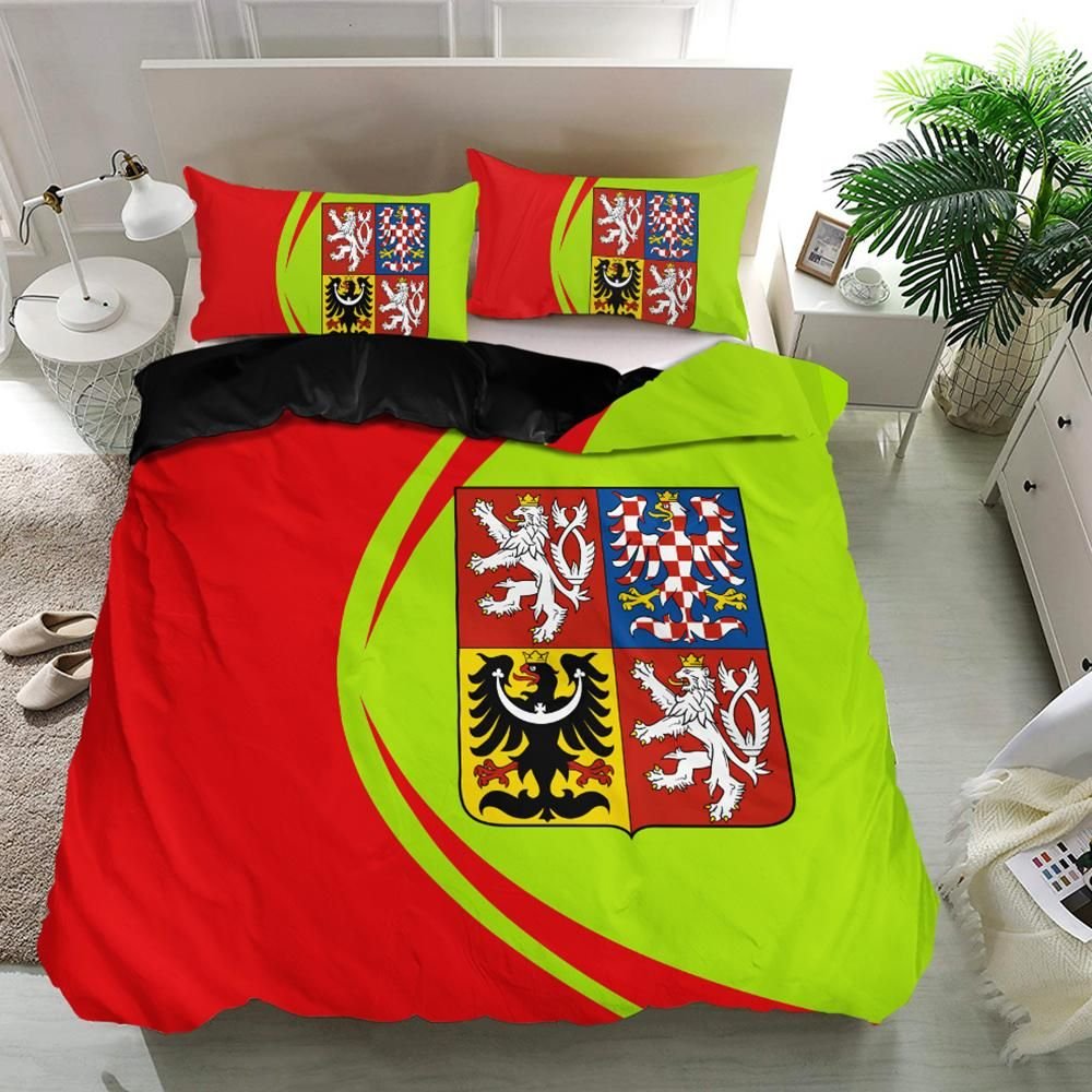 Czech Republic Flag Coat Ofrms Bedding Set Circle RLT13 - Wonder Print Shop