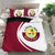 Qatar Flag Coat Of Arms Bedding Set Circle RLT12 - Wonder Print Shop