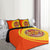 Bhutan Flag Coat Of Arms Quilt Bed Set Circle RLT6 - Wonder Print Shop