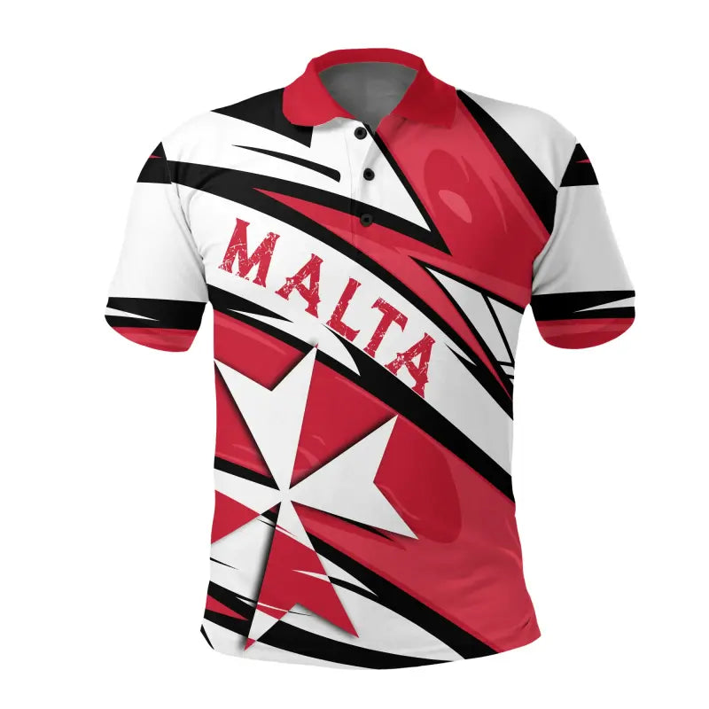 Malta The Maltese Cross Polo Shirt Lode Style RLT12 - Wonder Print Shop