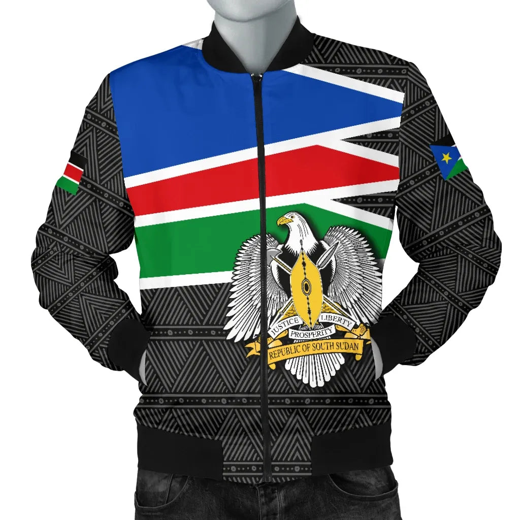 South Sudan Mens Bomber Jacket Flag Coat Of Arms RLT8 - Wonder Print Shop