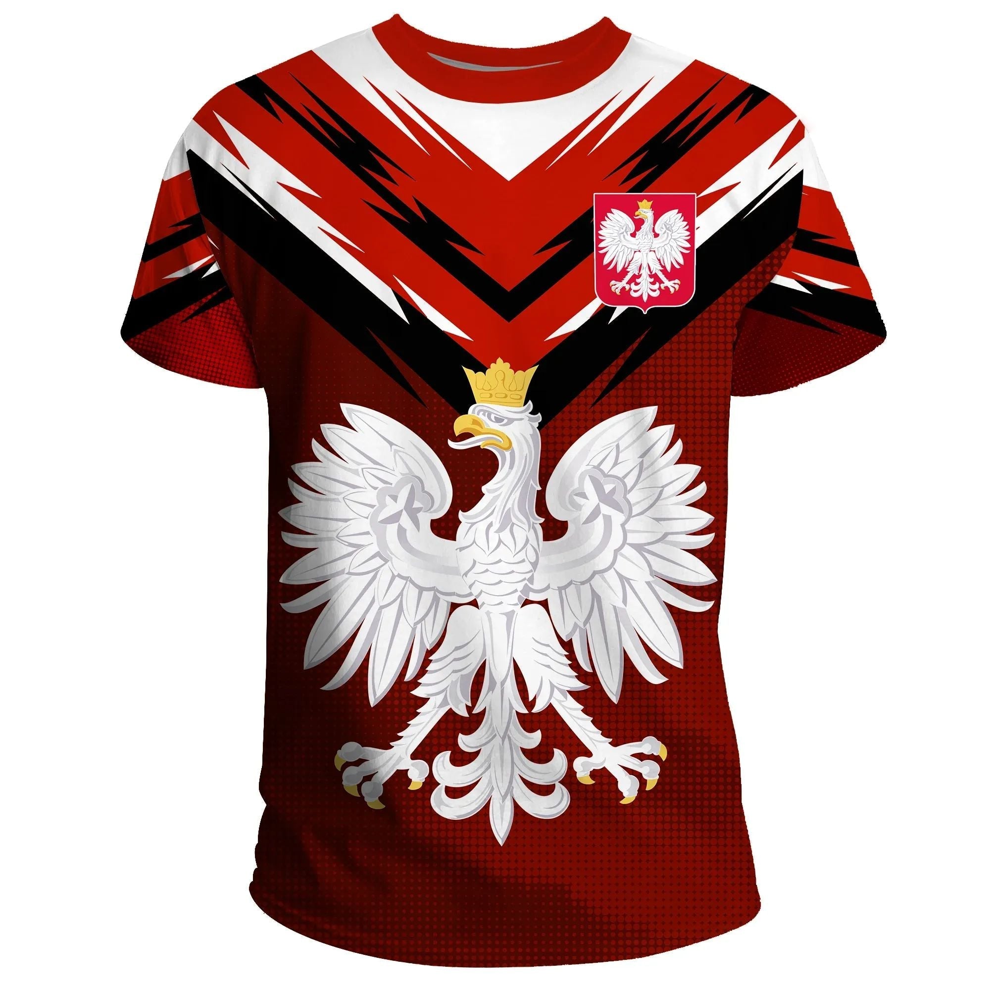 Poland T Shirt Coat of Arms of Poland New Release RLT7 - Wonder Print Shop