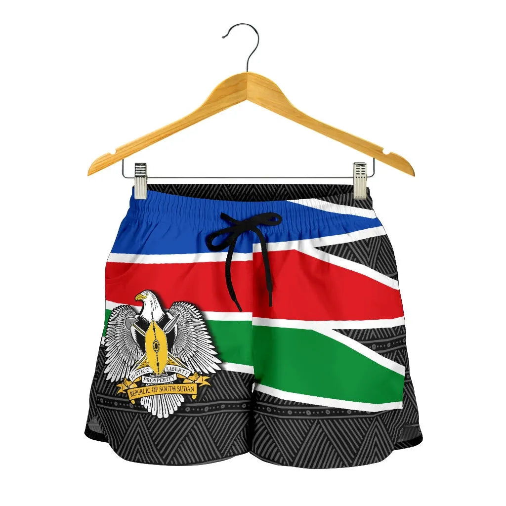 south-sudan-all-over-print-womens-shorts-flag-coat-of-arms