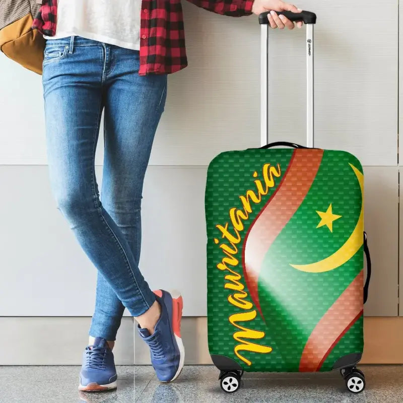 Mauritania Luggage Covers Mauritania Flag and Coat Of Arms Ver01 RLT12 - Wonder Print Shop