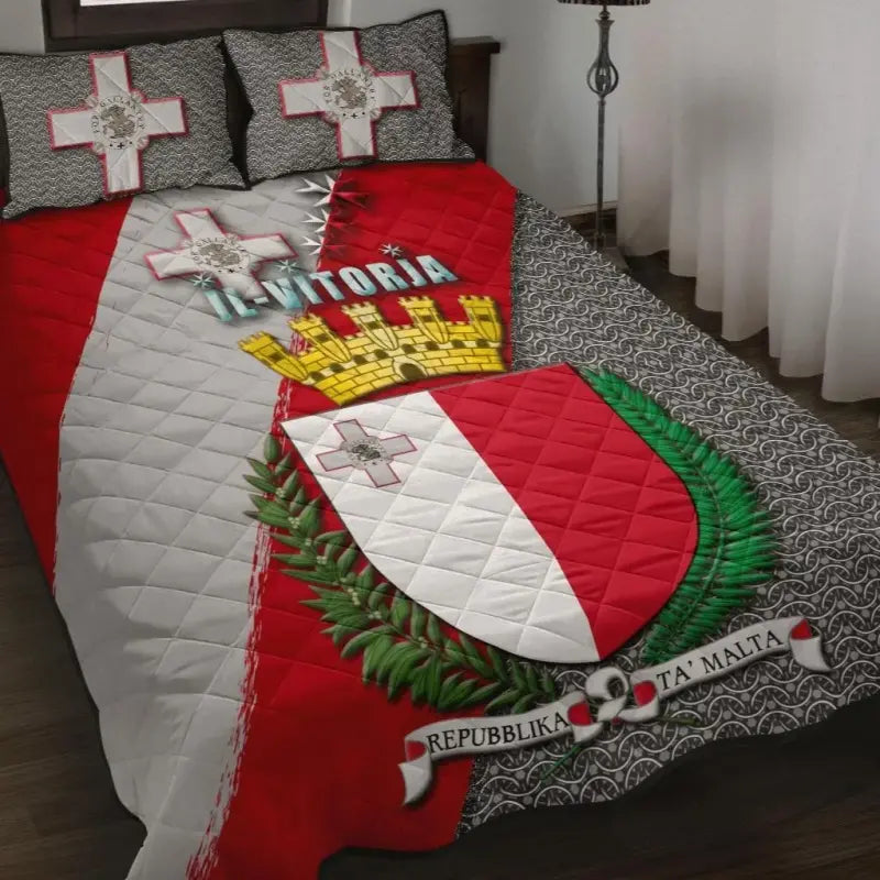 MALTA IL - VITORJA Quilt Bed Set - Malta Coat Of Arm RLT12 - Wonder Print Shop