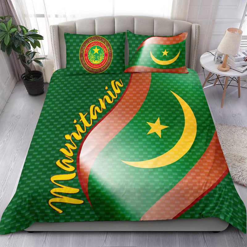 Mauritania Bedding Set Mauritania Flag and Coat Of Arms RLT12 - Wonder Print Shop