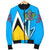 Saint Lucia Men's Bomber Jacket Flag With Coat Of Arms RLT6 - Wonder Print Shop