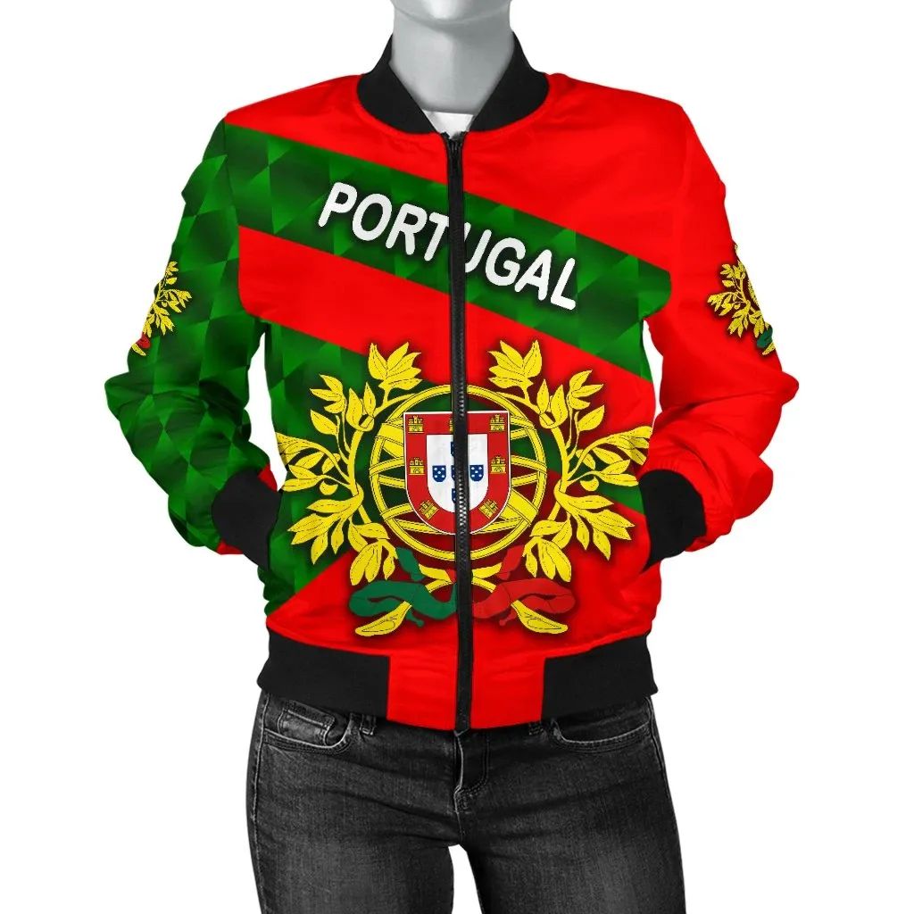 Portugal Women Bomber Jacket Sporty Style RLT7 - Wonder Print Shop