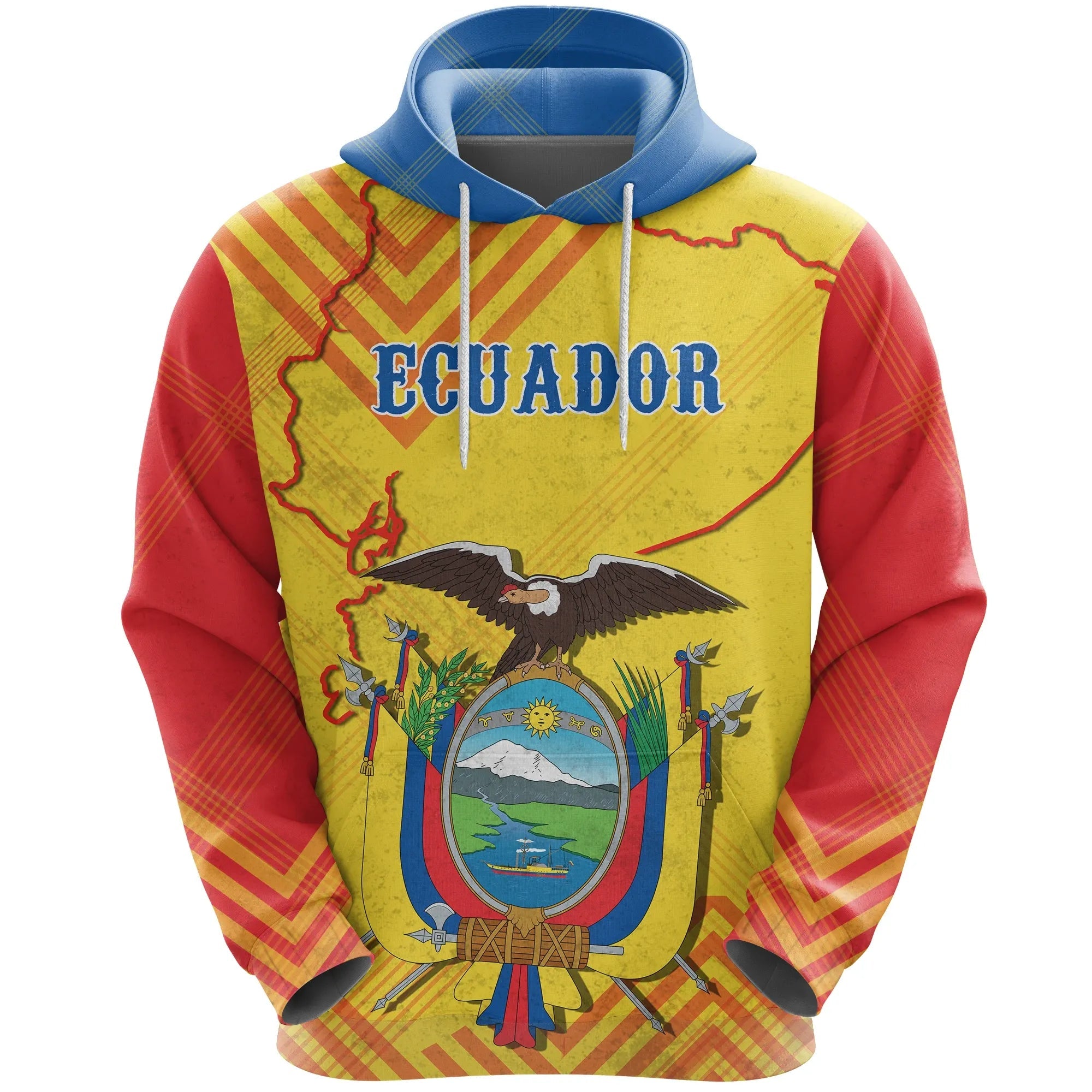 Ecuador Hoodie Special Map RLT12 - Wonder Print Shop