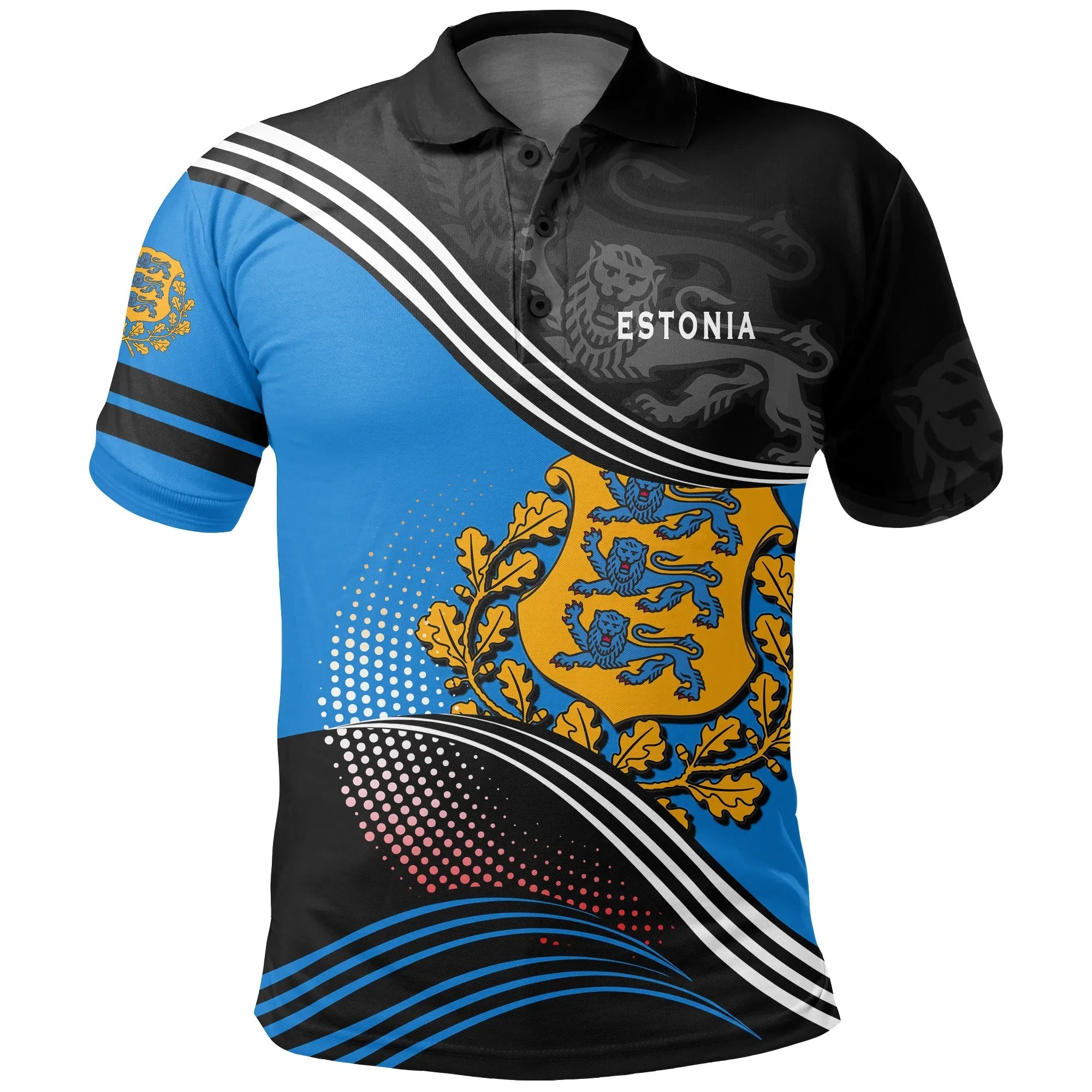 Estonia Polo Shirt Fall In The Wave RLT12 - Wonder Print Shop