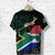 South Africa T Shirt Map Flag Springbok RLT8 - Wonder Print Shop