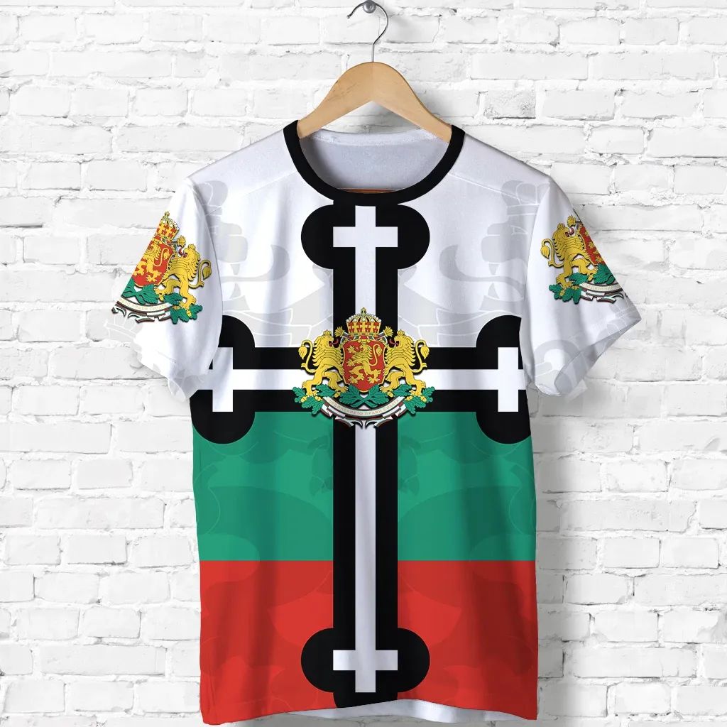 Bulgaria Shirt Bulgarian Orthodox Cross T Shirt Lion RLT7 - Wonder Print Shop