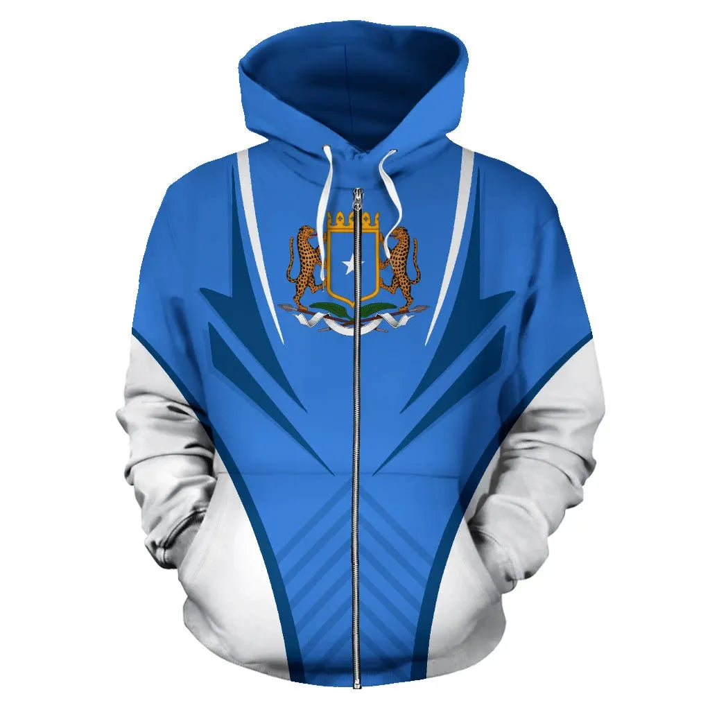 Somalia Hoodie Zip Coat Of Arms RLT8 - Wonder Print Shop