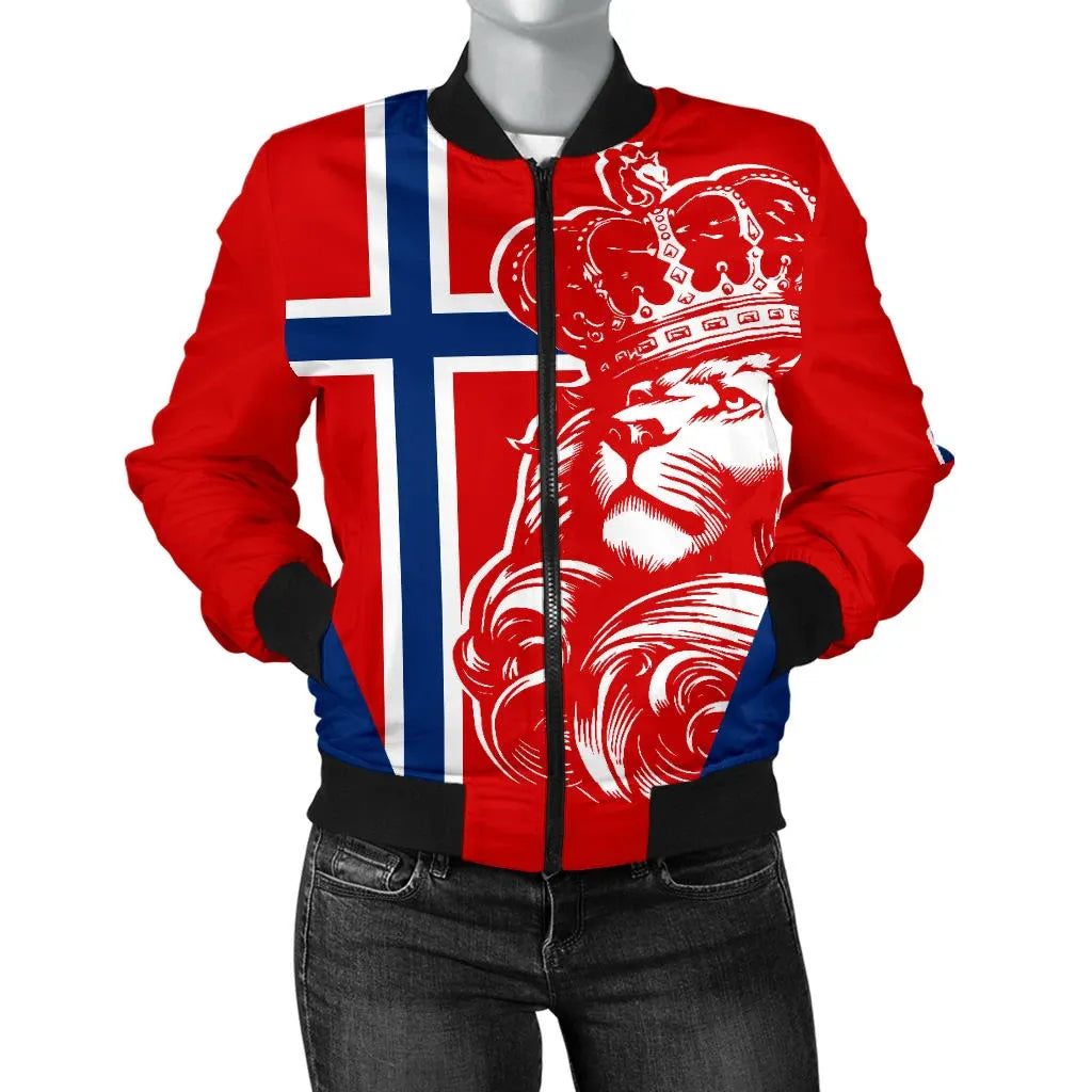 Norway Women's Bomber Jacket RLT7 - Wonder Print Shop