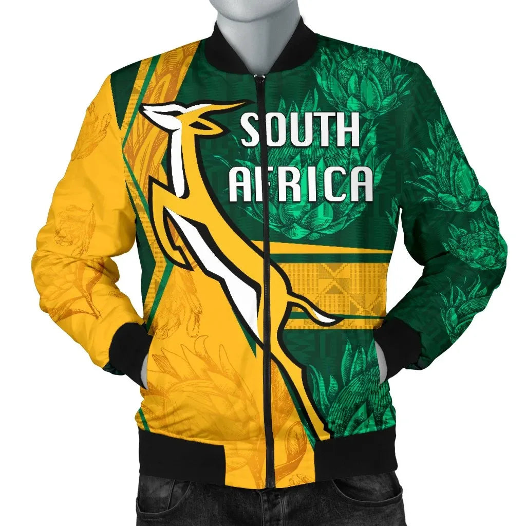 South Africa Mens Bomber Jacket Springboks Rugby Be Fancy RLT8 - Wonder Print Shop