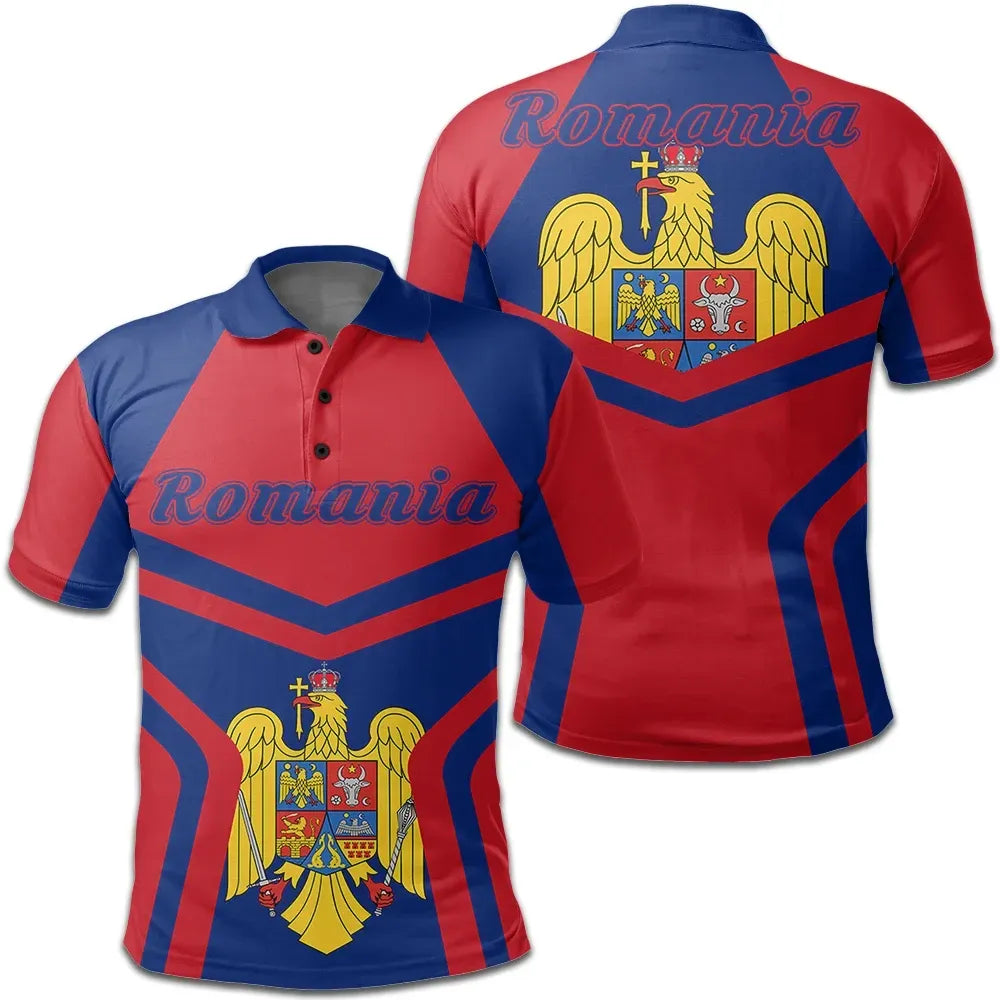 Romania Polo Shirt Coat Of Arms My Style RLT13 - Wonder Print Shop