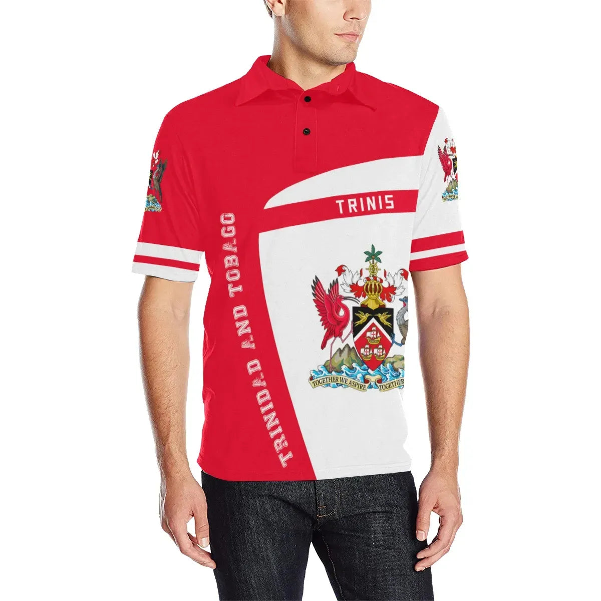 Trinidad and Tobago Sport Polo Shirt Premium Style RLT6 - Wonder Print Shop