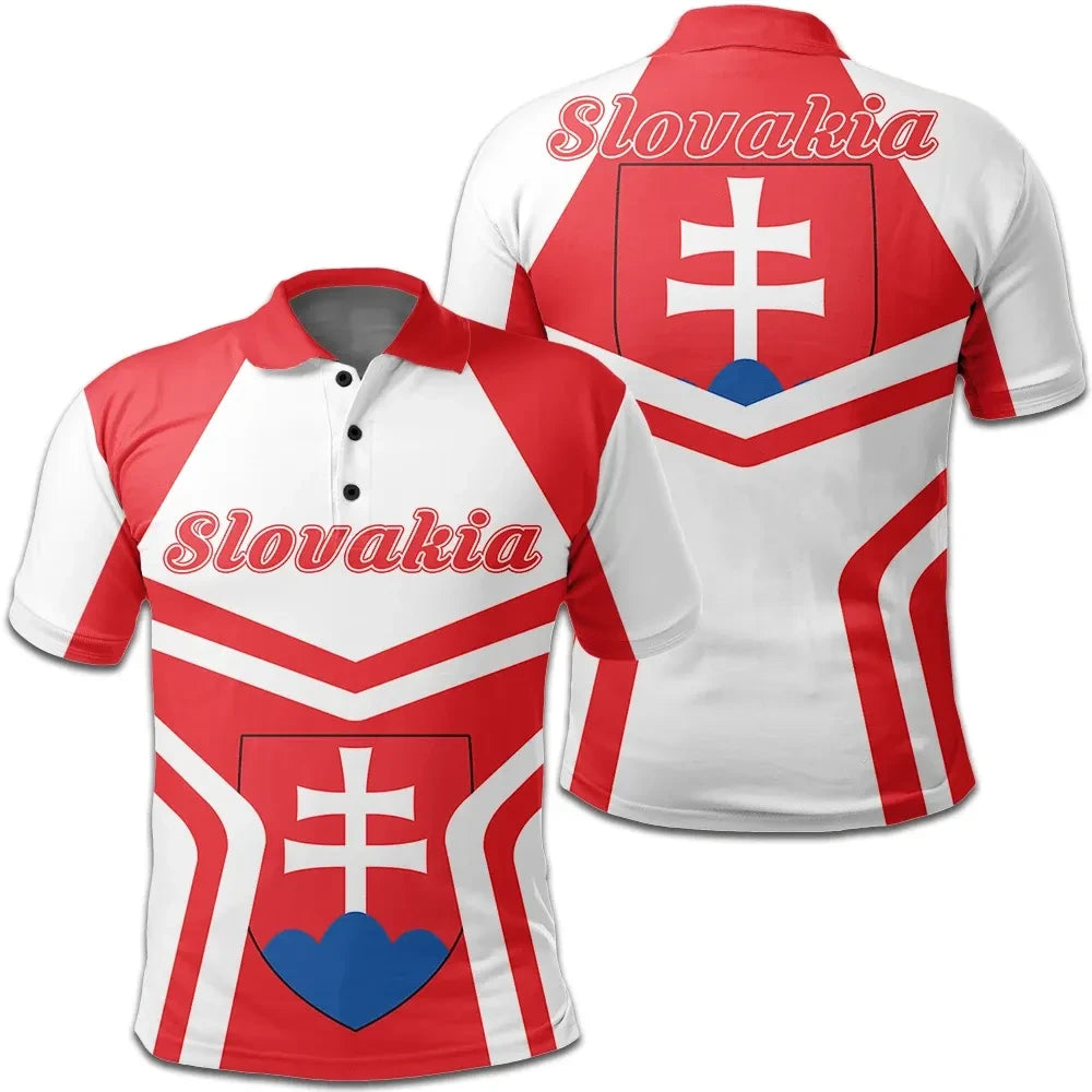 Slovakia Polo Shirt Coat Of Arms My Style RLT13 - Wonder Print Shop