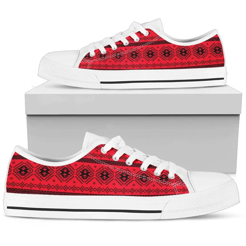 mexico-aztec-pattern-06-low-top-shoes