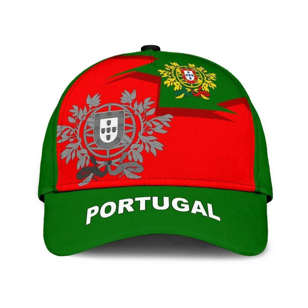 Classic Portugal cap with crest and “PORTUGAL” on red/green front
