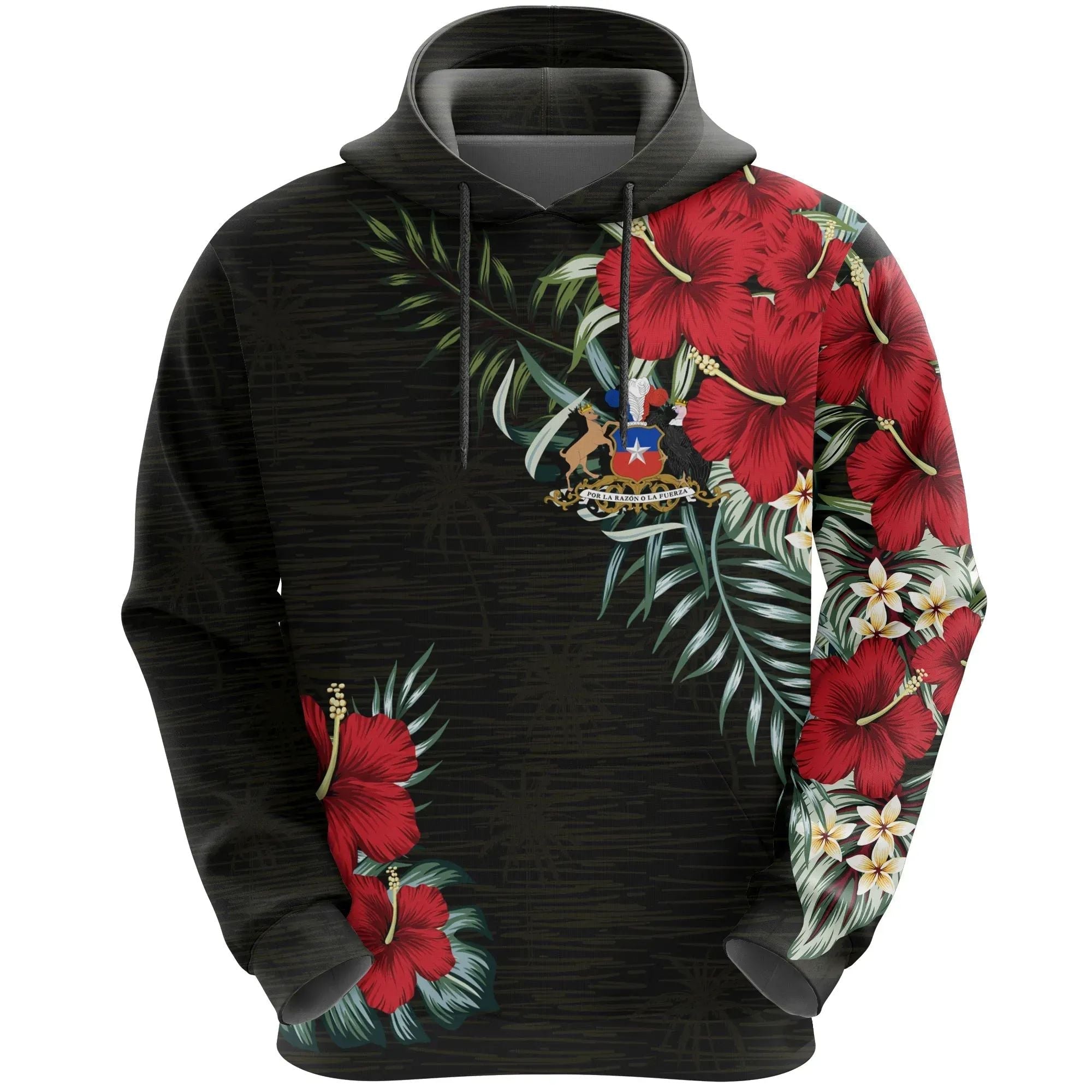 Chile Hoodie Hibiscus RLT7 - Wonder Print Shop