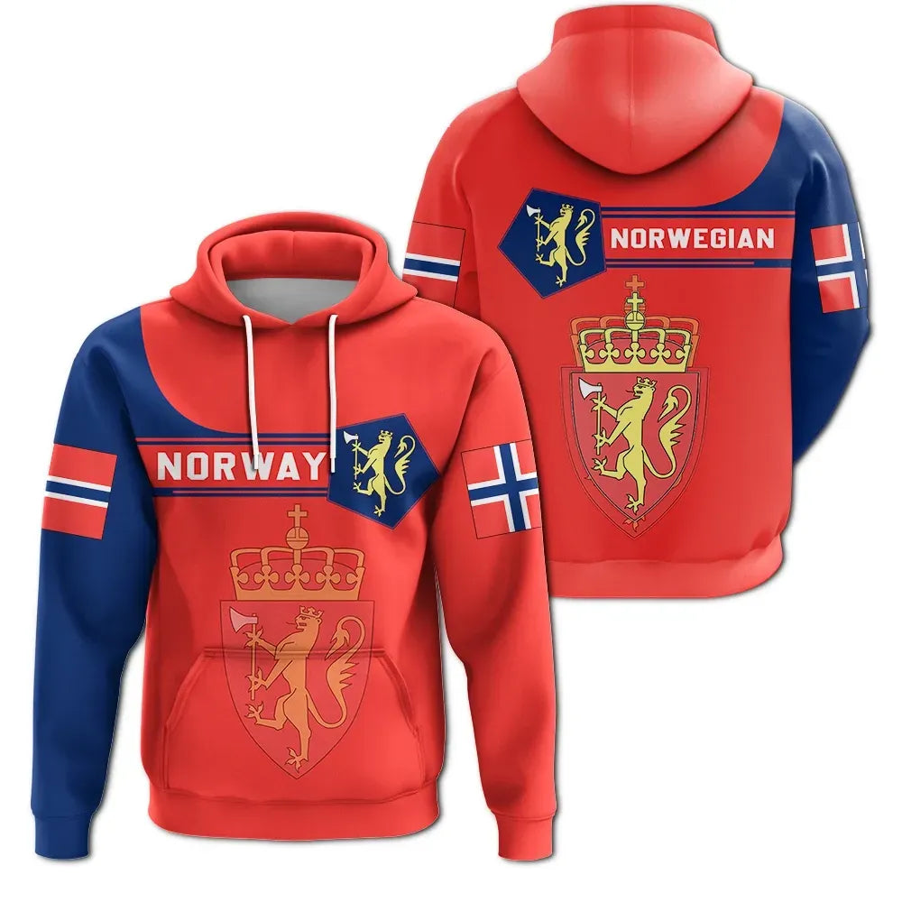 Norway Hoodie Coat Of Arms Simple Style RLT7 - Wonder Print Shop