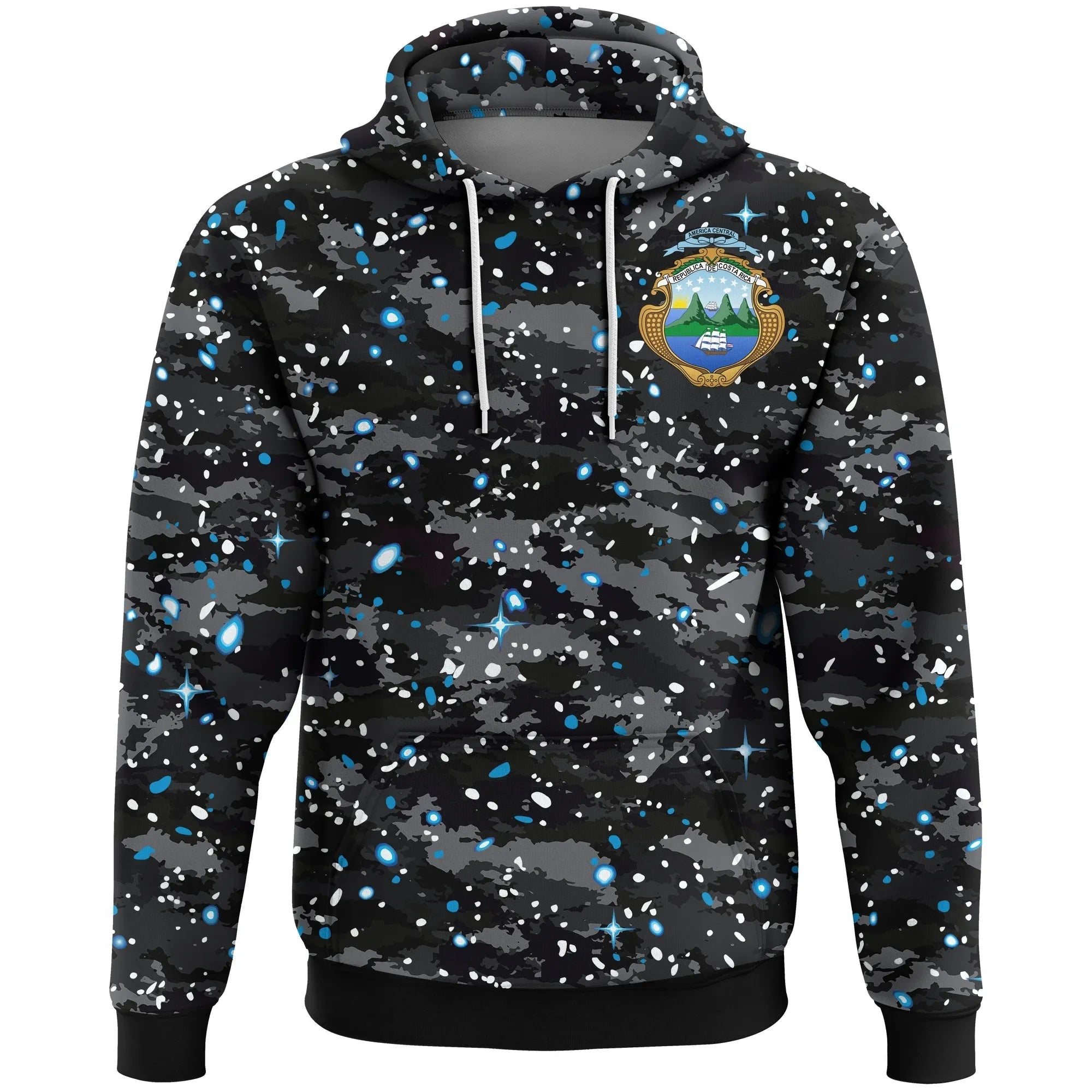 Costa Rica Hoodie Space Camo RLT13 - Wonder Print Shop