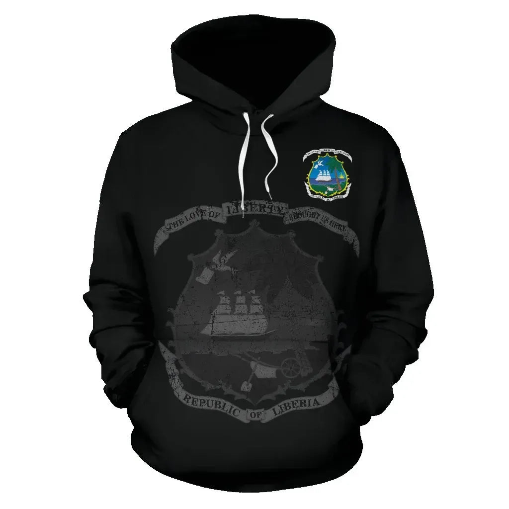 Liberia Pullover Hoodie RLT6 - Wonder Print Shop