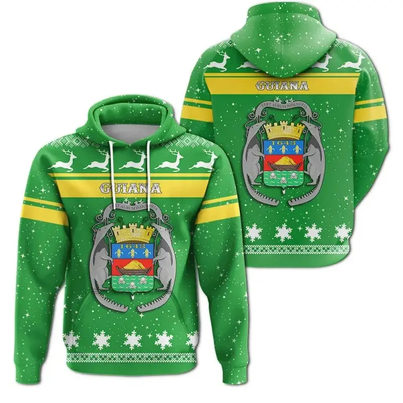 Christmas Guiana Hoodie Coat Of Arms RLT8 - Wonder Print Shop