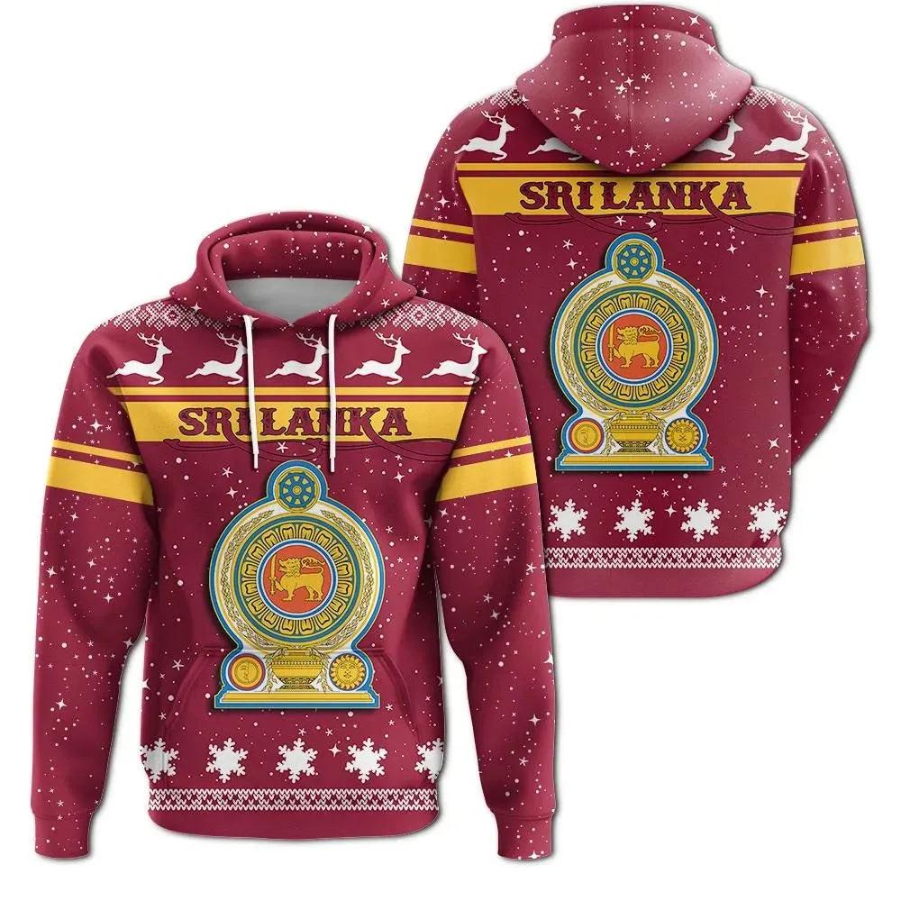 Christmas Sri Lanka Hoodie Coat Of Arms RLT7 - Wonder Print Shop