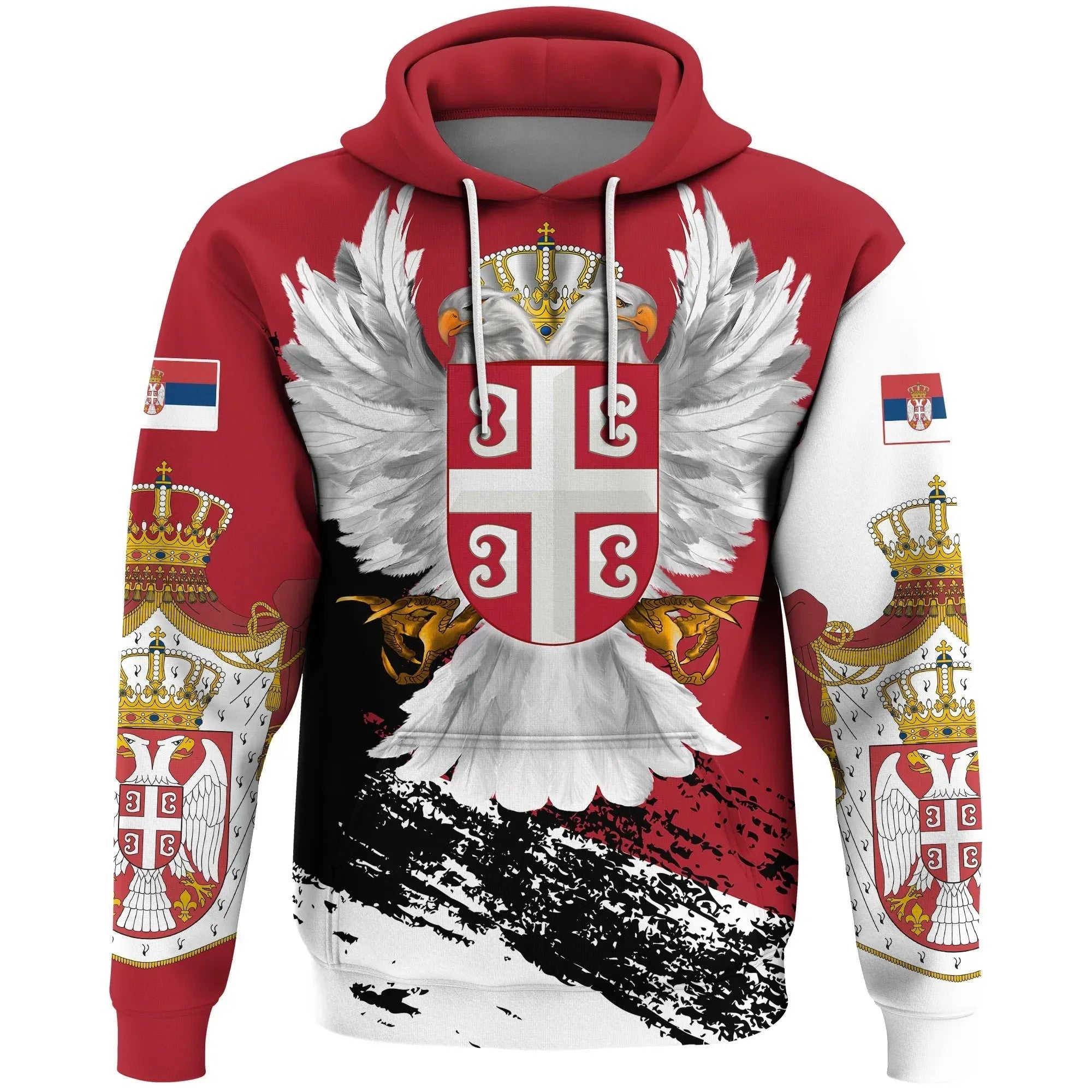 Serbia Hoodie Serbian White Eagle RLT7 - Wonder Print Shop