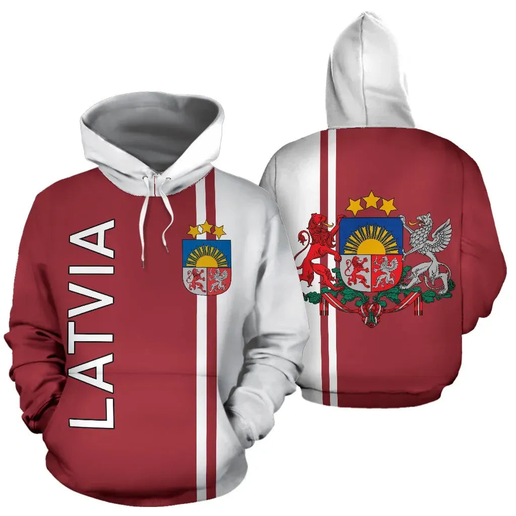 Latvia All Over Hoodie Straight Version RLT6 - Wonder Print Shop