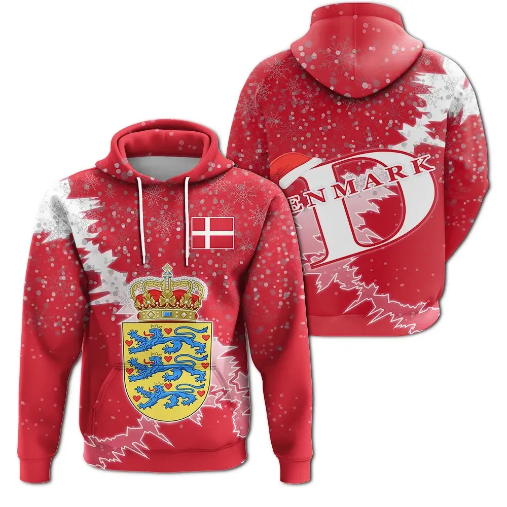 Christmas Denmark Hoodie Coat Of Arms X Style RLT13 - Wonder Print Shop