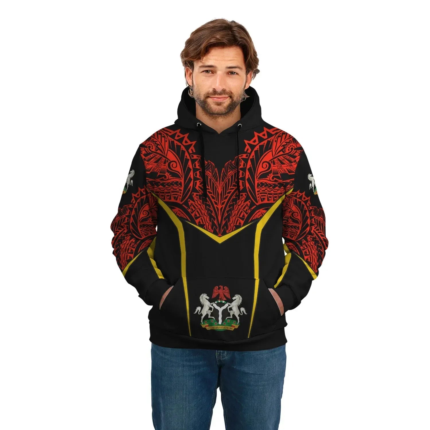 Nigeria Hoodie Unisex Tribal Style RLT8 - Wonder Print Shop