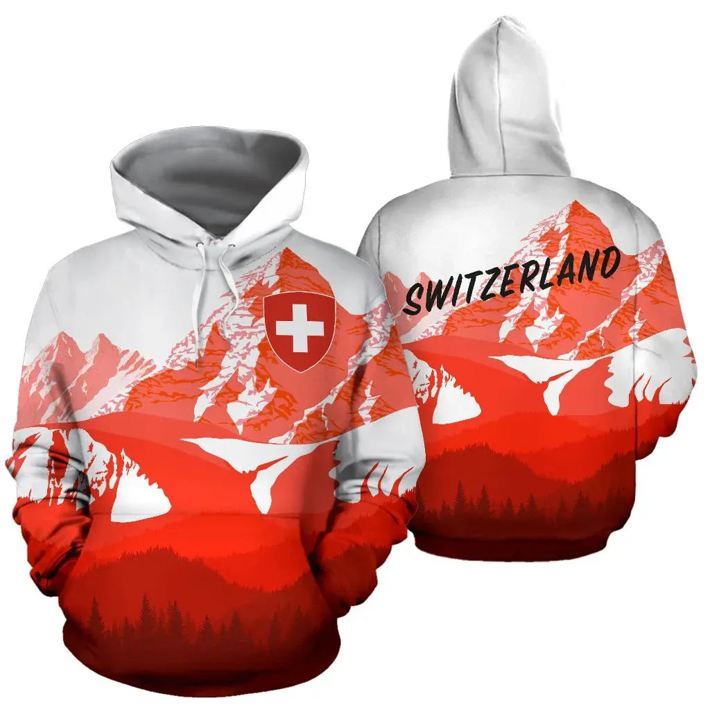 Switzerland Hoodie Swiss Alps RLT13 - Wonder Print Shop