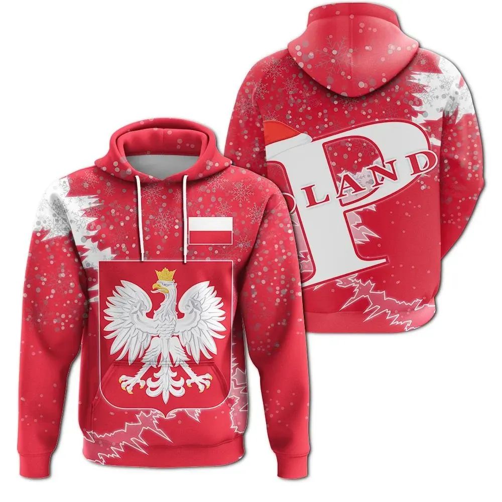 Poland Christmas Hoodie Coat Of Arms X Style RLT7 - Wonder Print Shop