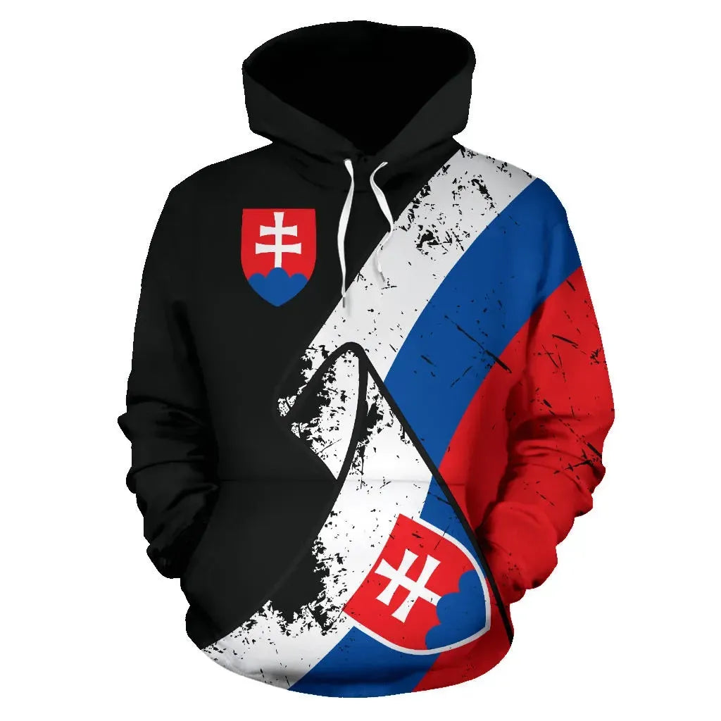 Slovakia Special Grunge Flag Pullover Hoodie RLT13 - Wonder Print Shop