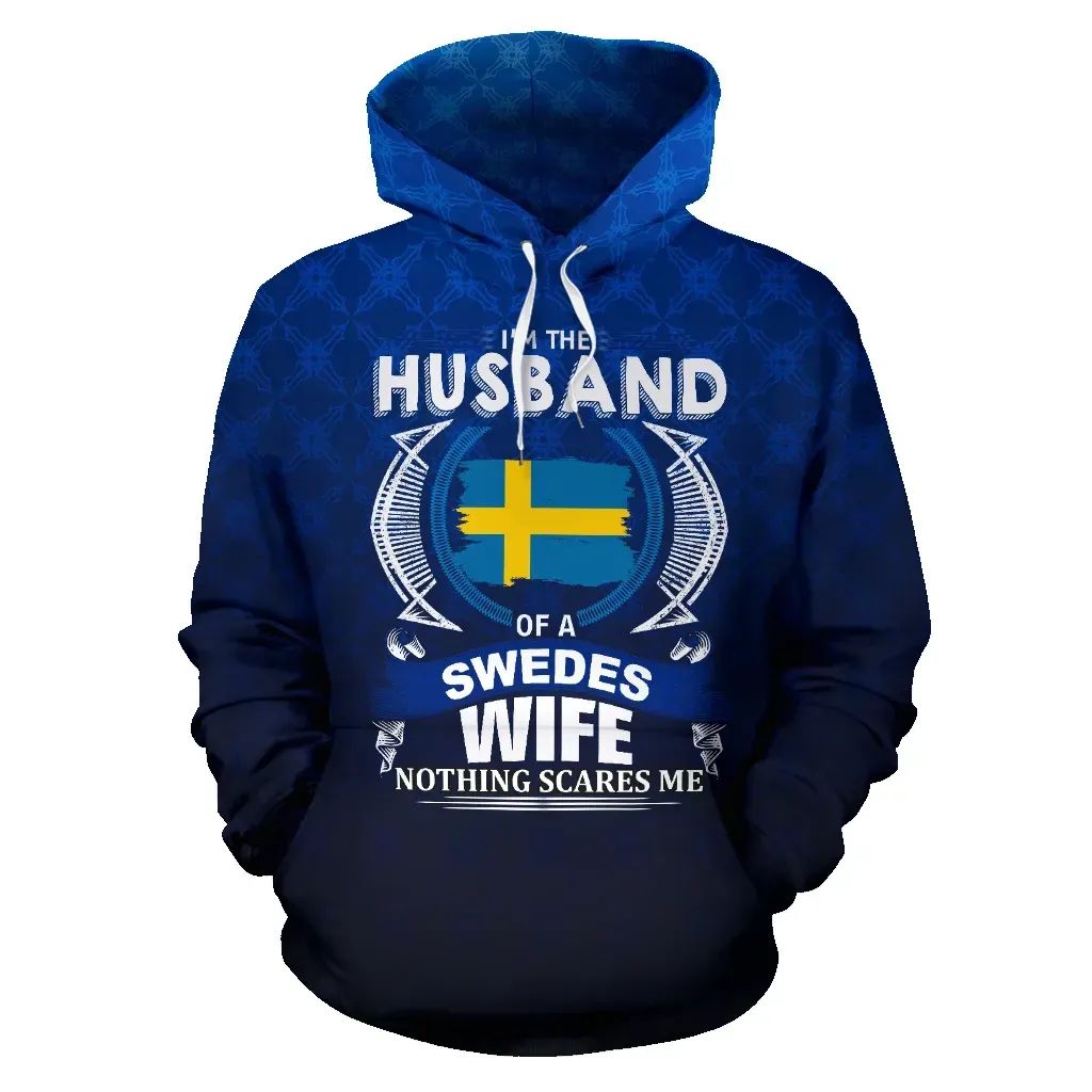 Sweden The Husband Of A Swedes Wife Hoodie RLT7 - Wonder Print Shop