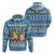 Gavle Goat Sweden Hoodie Swedish Yule Goat Blue RLT7 - Wonder Print Shop