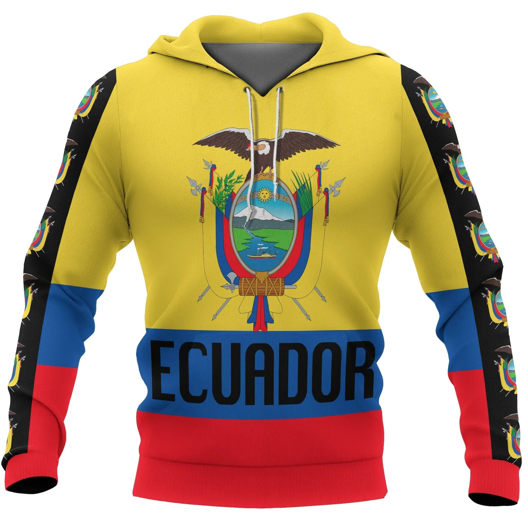 Ecuador Hoodie Coat Of Arms RLT12 - Wonder Print Shop