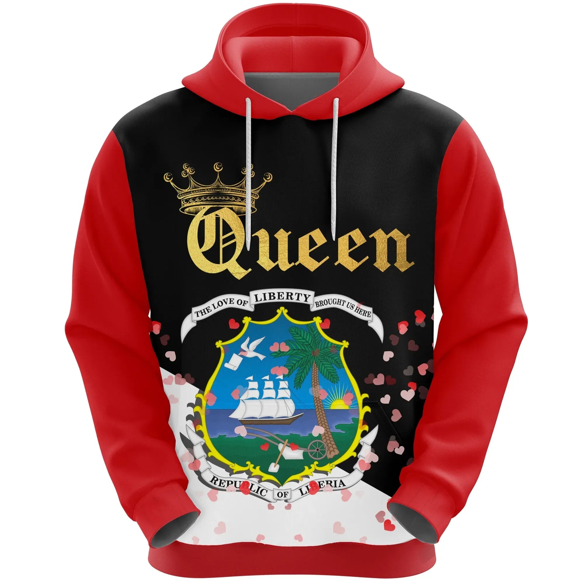 Liberia Queen (Valentine Hoodie) RLT6 - Wonder Print Shop