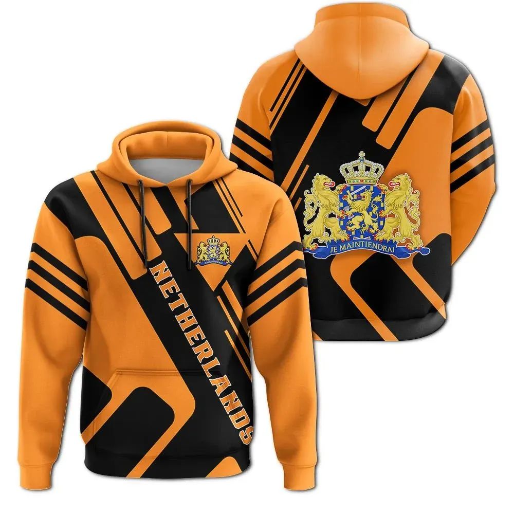 Netherlands Hoodie Coat Of Arms Rockie RLT7 - Wonder Print Shop